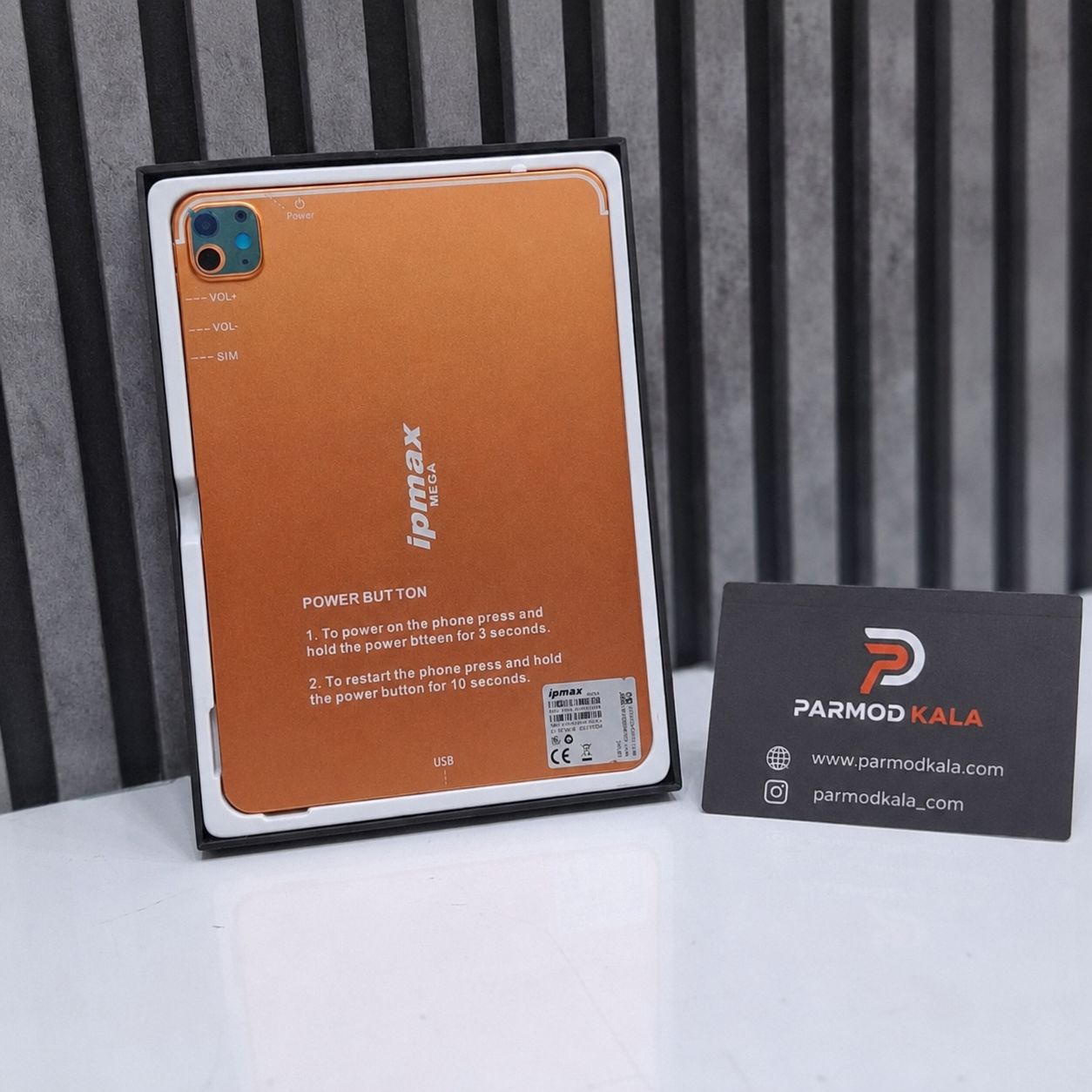 تبلت لب تاب شو اورجینال شرکت معتبر ipmax مدل Mega با حافظه داخلی ۲۵۶ گیگ و رام ۸ و صفحه نمایش ۱۱اینچی