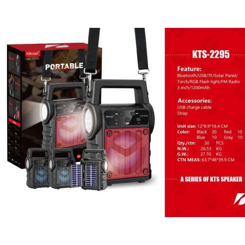 اسپیکر KTS 2295 با ترکیبی از صدای قدرتمند و قابلیت حمل آسان، انتخابی ایدهآل برای همراهی در لحظات شاد شماست. این دستگاه با پشتیبانی از روشهای مختلف اتصال، موسیقی را در هر زمان و مکانی با کیفیت بالا برایتان پخش میکند.