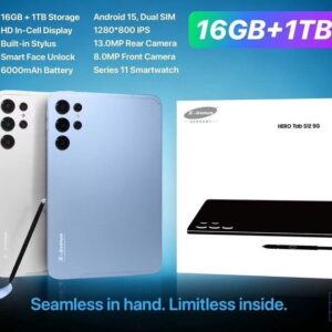 برند: X-INOVA مدل: S12 حافظه داخلی: 1 ترابایت رم: 16 گیگابایت سیستم‌عامل: Android 15 صفحه‌نمایش: 10.1 اینچ Super AMOLED نوع نمایشگر: LCD Super AMOLED باتری: 6000 میلی‌آمپرساعت شبکه: دو سیم‌کارت فعال پشتیبانی از اینترنت: 5G قابلیت افزایش حافظه تا 256 گیگابایت با کارت حافظه دوربین اصلی: 13 مگاپیکسل دوربین سلفی: 8 مگاپیکسل دارای 2 عدد قلم هوشمند 🎁 اقلام همراه کیبورد ماوس ساعت هوشمند کیف لپ‌تاپی دو عدد قلم هوشمند شارژر کابل شارژ 📖 توضیحات محصول اگر به دنبال یک تبلت کامل با امکاناتی فراتر از یک تبلت معمولی هستید، X-INOVA S12 می‌تواند انتخاب مناسبی برای کار، آموزش، سرگرمی و استفاده روزمره باشد. این مدل با حافظه داخلی 1 ترابایت و 16 گیگابایت رم فضای کافی برای ذخیره فایل‌ها، نصب برنامه‌ها و اجرای روان برنامه‌های مختلف را فراهم می‌کند. صفحه‌نمایش 10.1 اینچی Super AMOLED کیفیت تصویر مطلوبی برای تماشای فیلم، مطالعه، جلسات آنلاین و وب‌گردی ارائه می‌دهد. همچنین سیستم‌عامل Android 15 امکانات جدید و تجربه‌ای روان‌تر را در اختیار کاربران قرار می‌دهد. این تبلت از دو سیم‌کارت فعال و اینترنت 5G پشتیبانی می‌کند و امکان افزایش فضای ذخیره‌سازی با کارت حافظه تا 256 گیگابایت را نیز دارد. دوربین اصلی 13 مگاپیکسلی و دوربین سلفی 8 مگاپیکسلی برای تماس‌های تصویری، ثبت تصاویر روزمره و کلاس‌های آنلاین مناسب هستند. یکی از مهم‌ترین مزیت‌های این محصول، لوازم جانبی کامل داخل جعبه است. همراه دستگاه کیبورد، ماوس، ساعت هوشمند، کیف لپ‌تاپی و دو قلم هوشمند ارائه می‌شود تا بدون نیاز به خرید تجهیزات اضافی، بتوانید از تمام قابلیت‌های دستگاه استفاده کنید.
